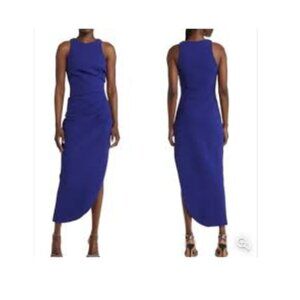 misha ida sleeveless ruched midi dress Irisa Midi Dress